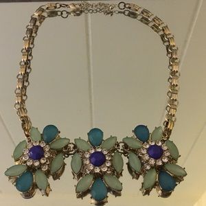Bright flower statement necklace